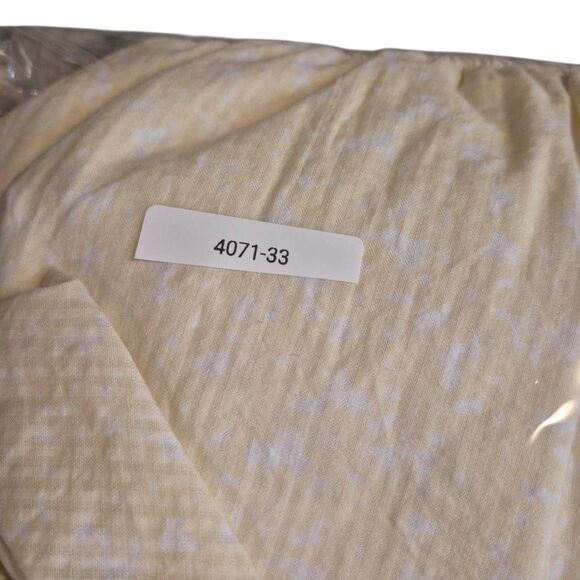 Free Assembly Women's Pale Yellow & White Cotton Tiered Scoop Neck Lined Peasant - Picture 8 of 13